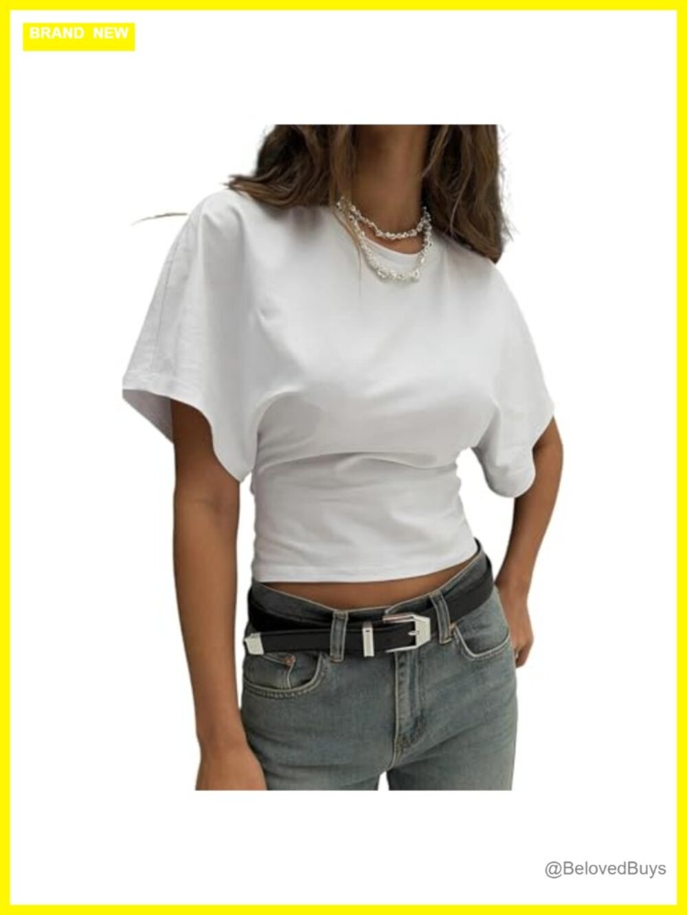 Women's Ruched Cold Shoulder Crop Top Short Sleeve Slim Fit Going Out Blouse